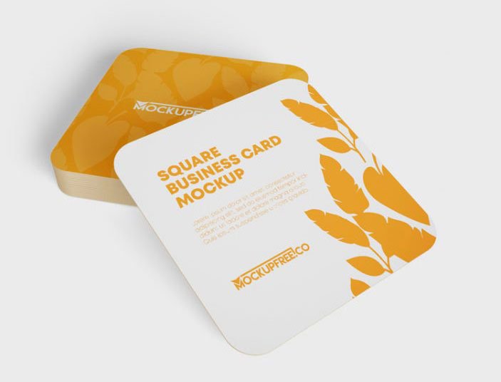 Free Rounded Corner Business Card Mockup Mockuptree