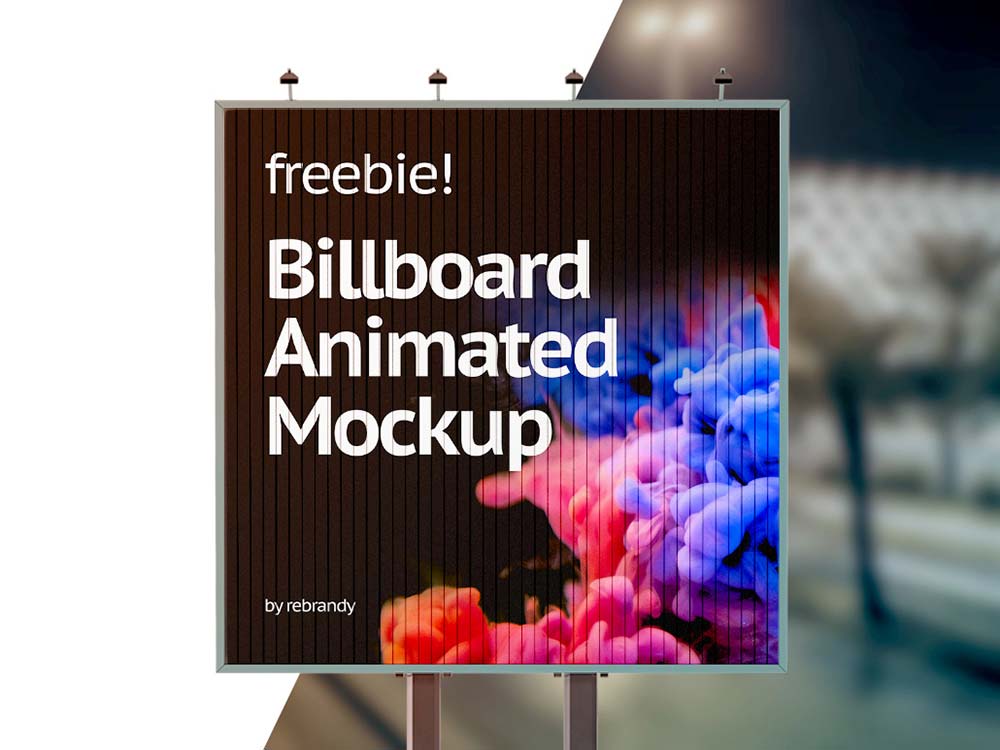 Download Free Animated Billboard Mockup | Mockuptree