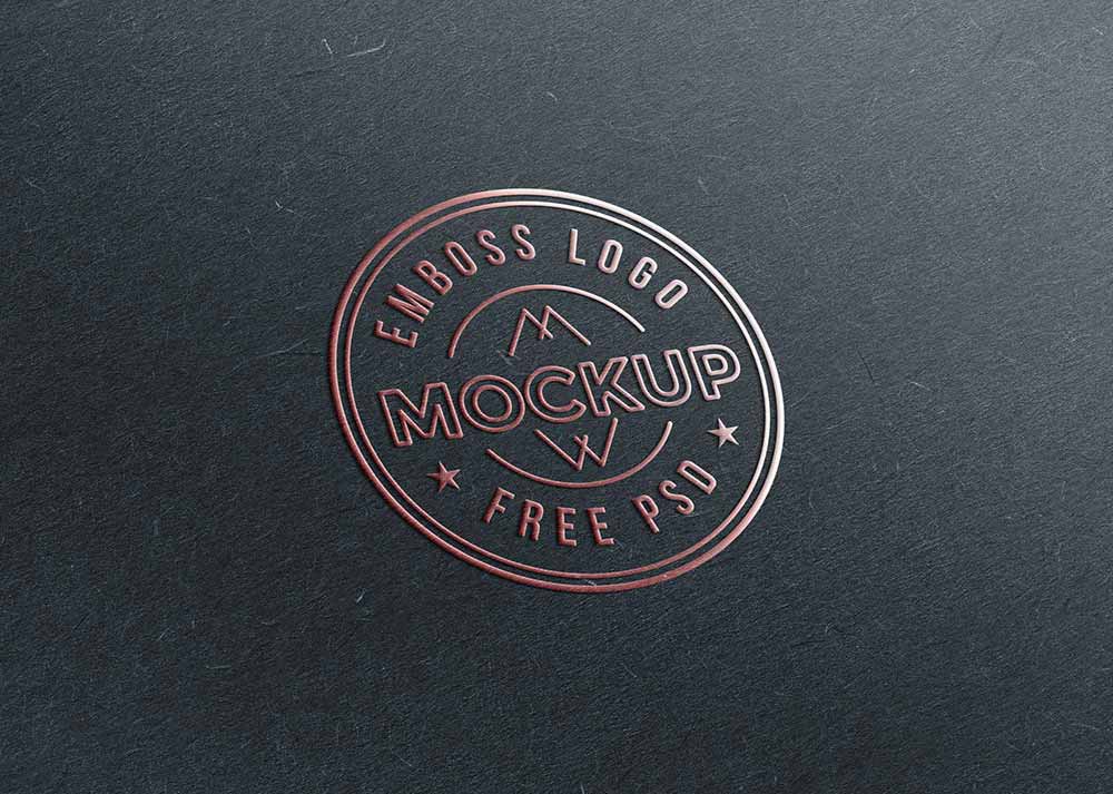 Download Free Embossed Logo Mockup Mockuptree