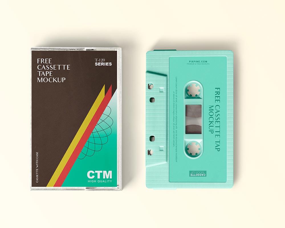 Download Cassette Mockup Photoshop PSD Mockup Templates