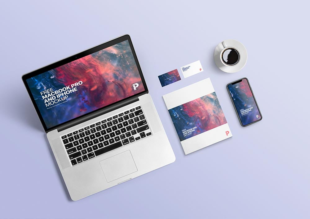 Download Free MacBook Pro and iPhone Mockup | Mockuptree