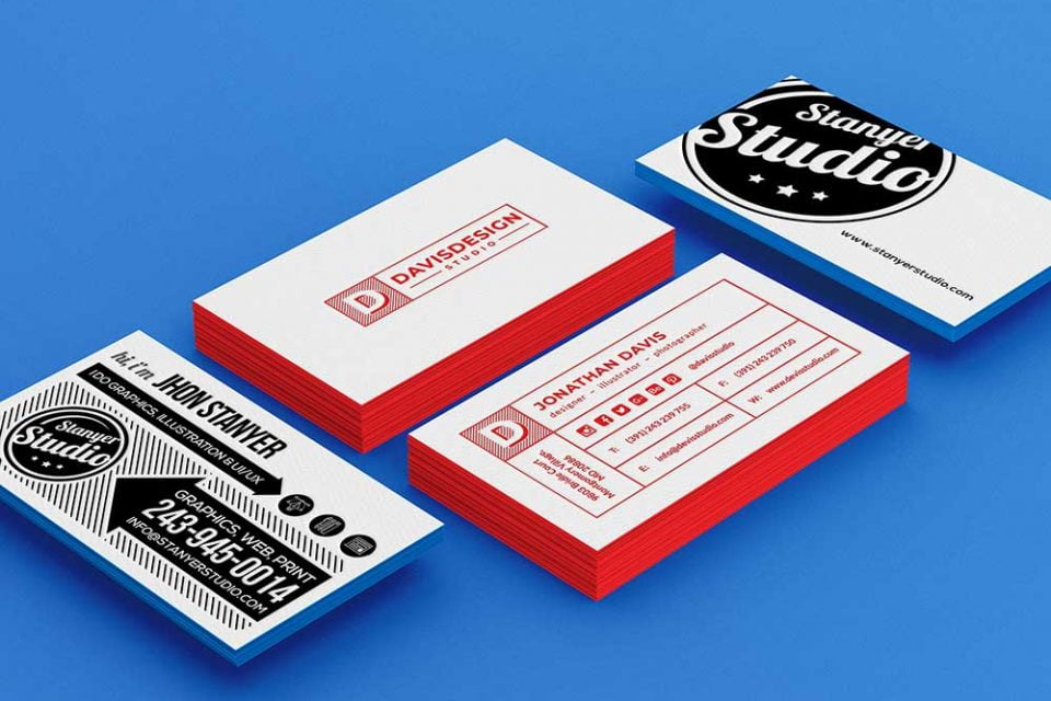 Download Free Square Round Corner Business Card Mockup Mockuptree PSD Mockup Templates