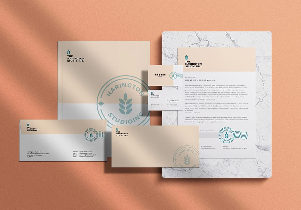 Download Free Corporate Stationery Branding Mockup Mockuptree