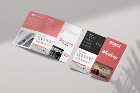 Free Tri-Fold Brochure Mockup PSD | Mockuptree