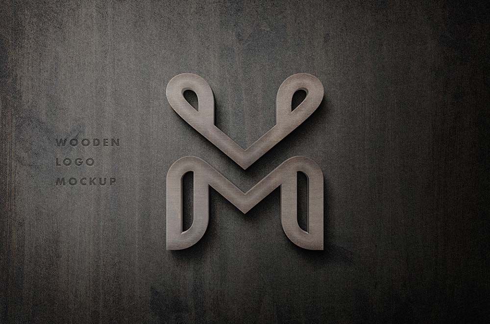 Download Free 3D Wooden Sign Logo Mockup | Mockuptree