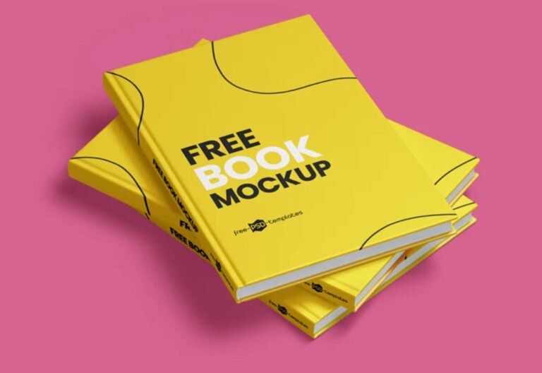 Free Title Hardcover Book Mockup | Mockuptree