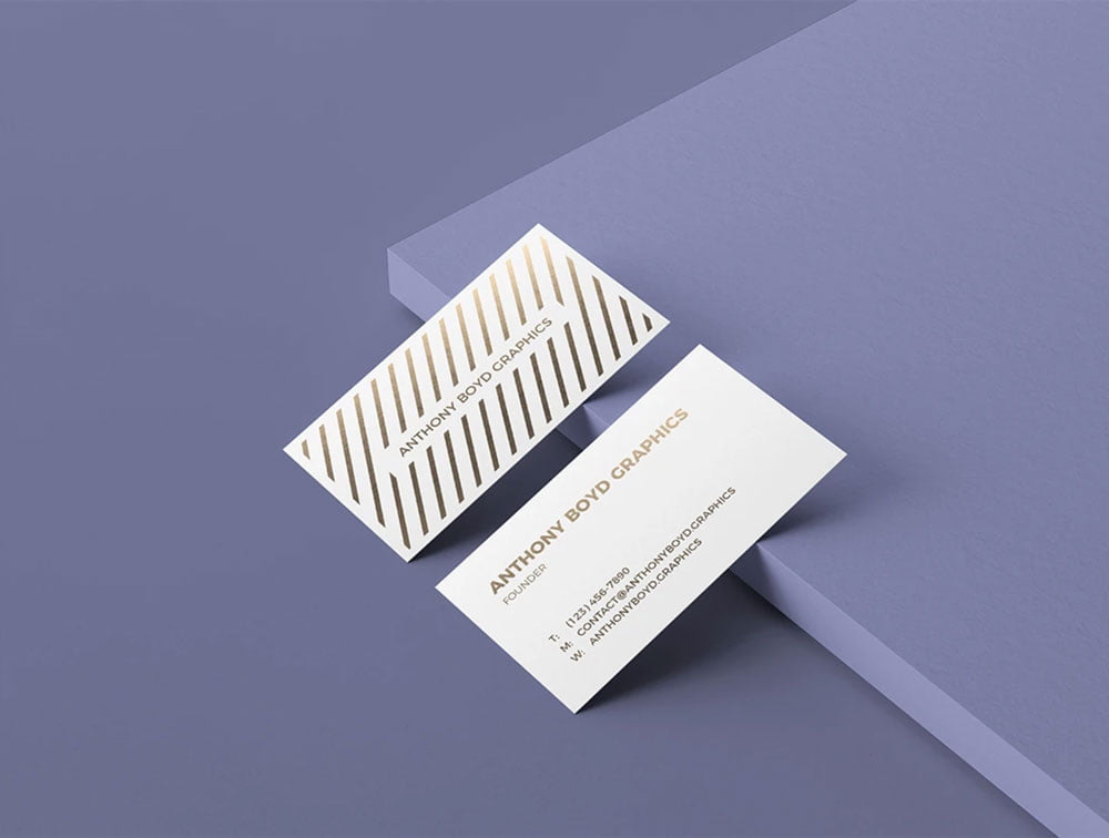 Free Minimalist Business Card Mockup