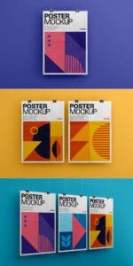 Free Hanging Vertical Poster Mockup | Mockuptree