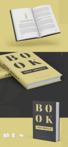 Free Hardcover Standing Book Mockup | Mockuptree