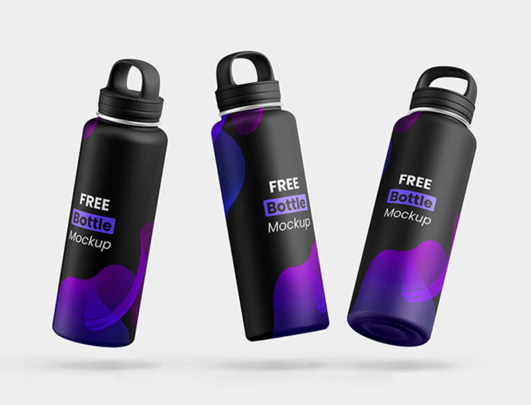 Water Botttle Texture Free Metallic Water Bottle Mockup