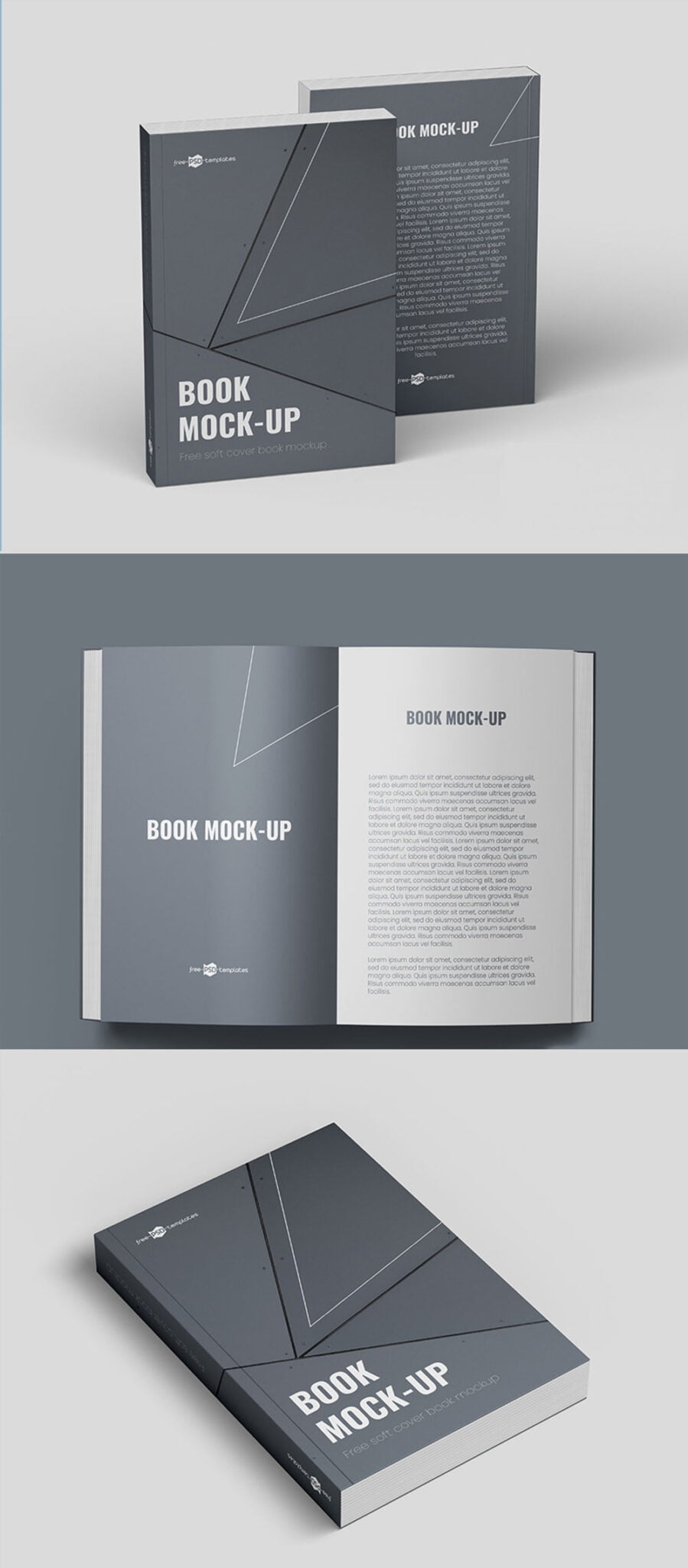Table Layout Psd Free Softcover Book Mockup PSD