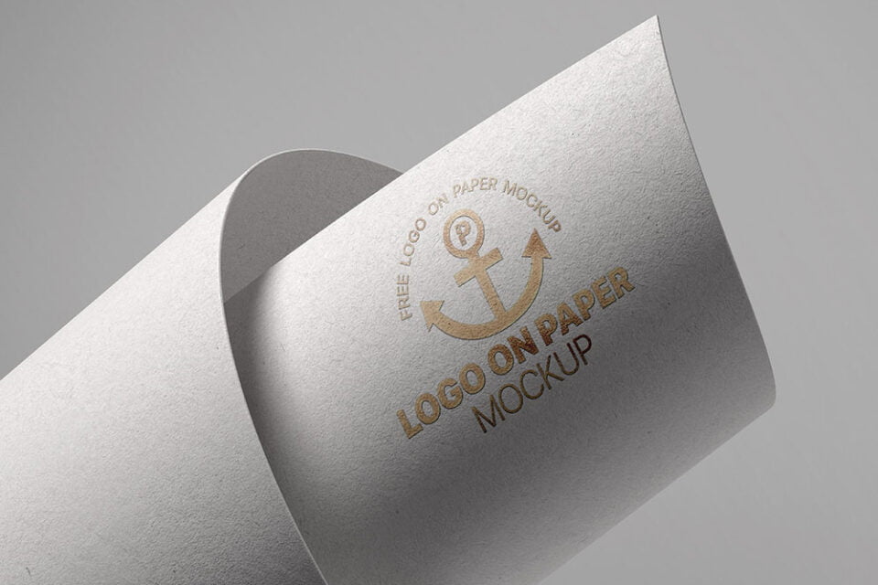 Luxury Logo Mockup on White Craft Paper Graphic by Harry_de