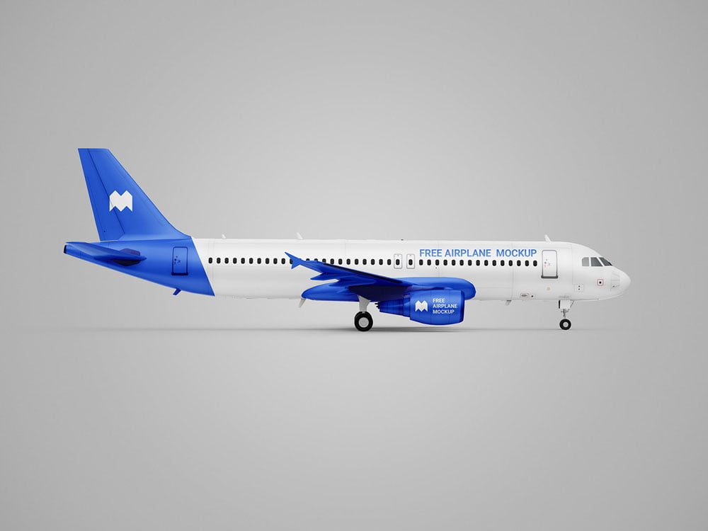 Free Airplane Mockup PSD