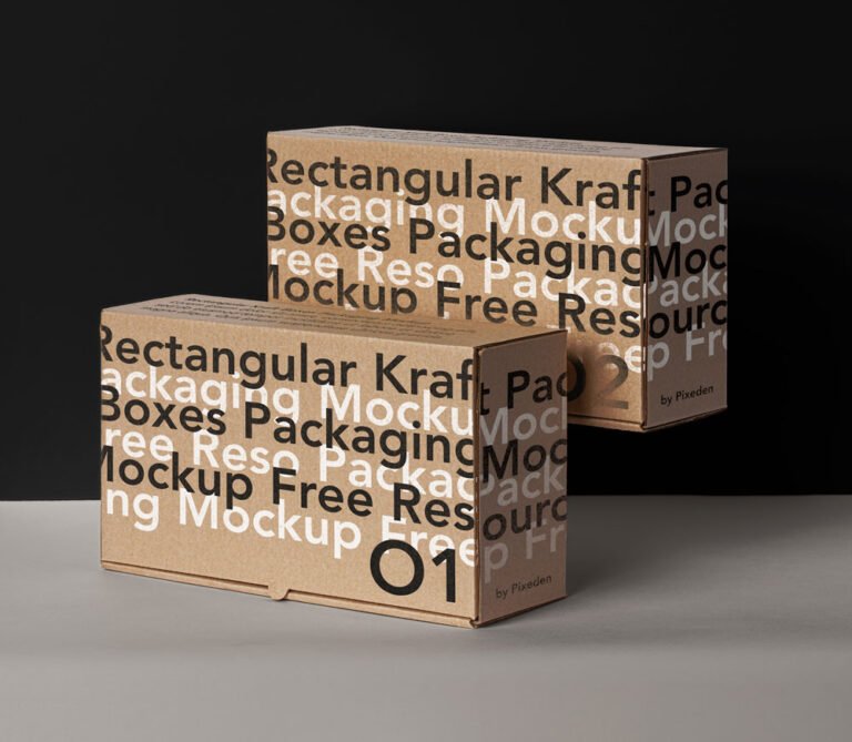 Free Rectangular Packaging Box Mockup PSD | Mockuptree