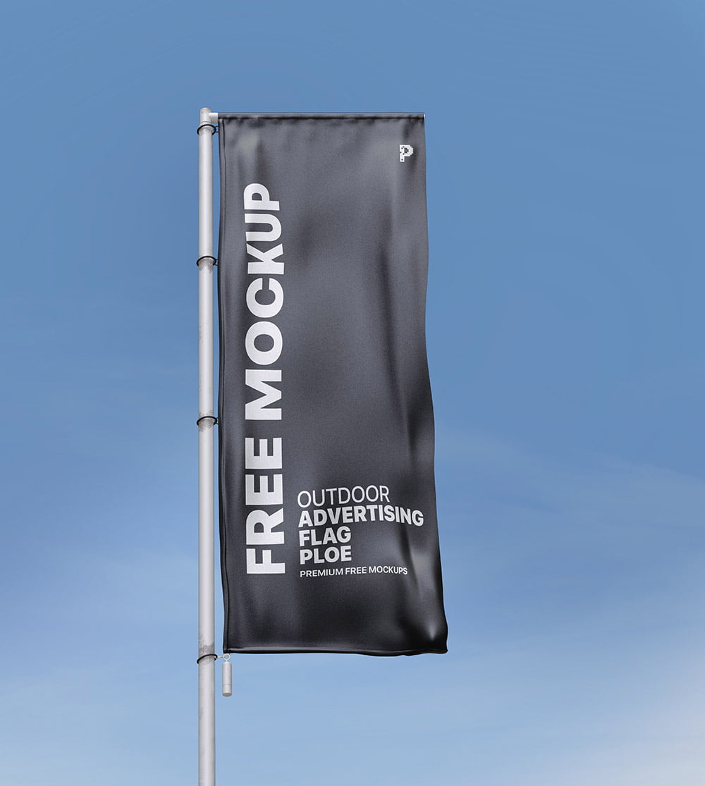 Free Outdoor Advertising Flag Mockup Mockuptree Free Outdoor Advertising Flag Mockup Mockuptree