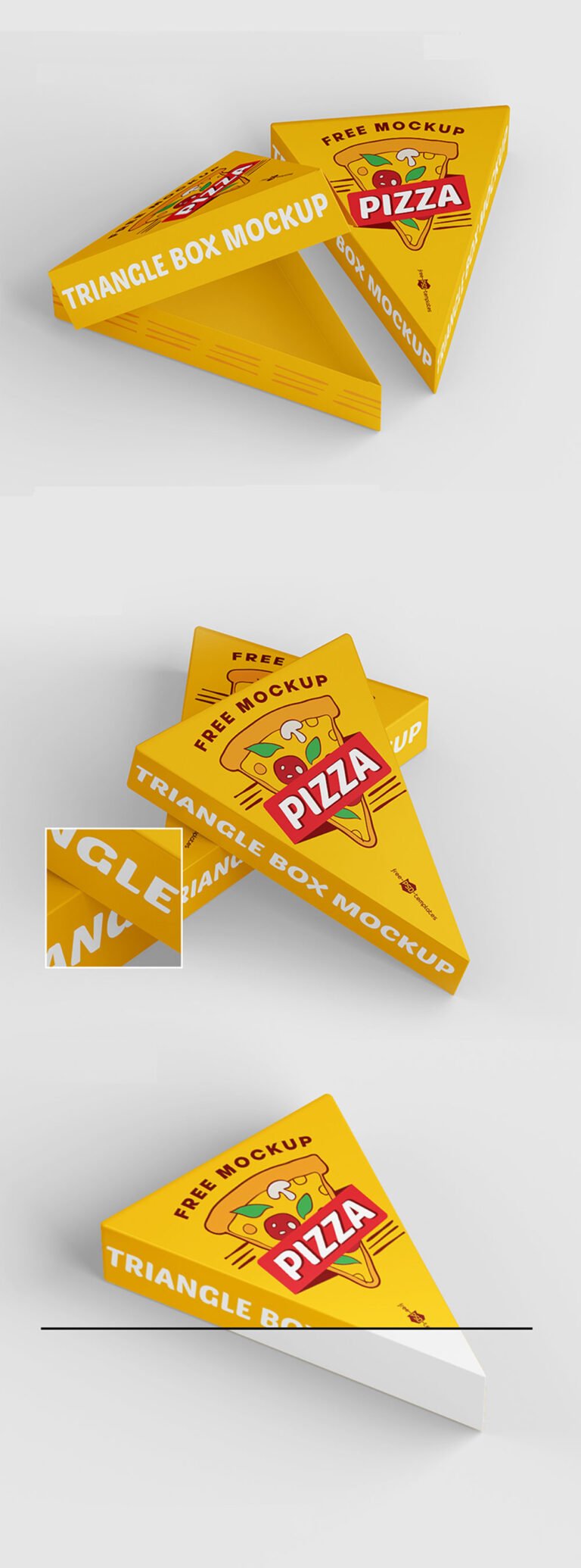 Free Triangle Box Mockup