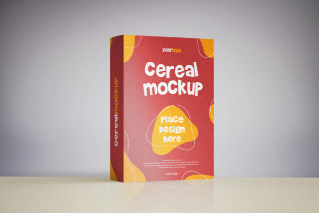 Free Cereal Box Mockup