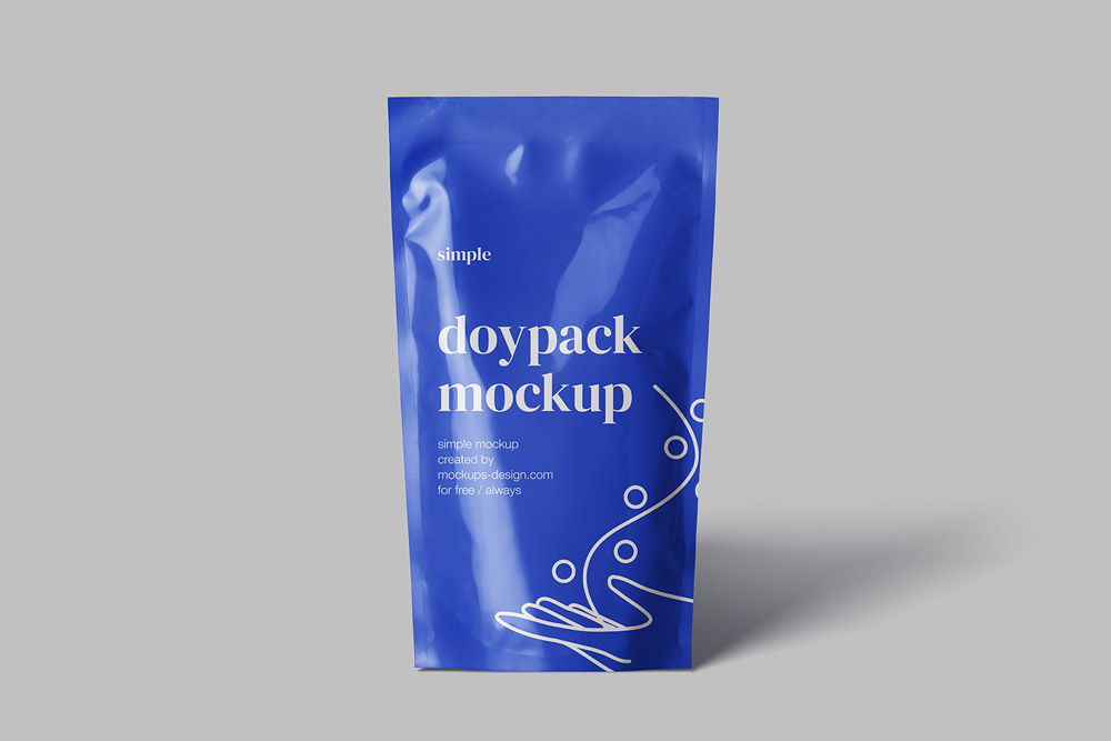 Free Doypack Stand-Up Pouch Packaging Mockup PSD - Good Mockups