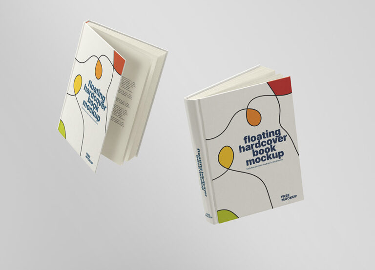 Free Floating Hardcover Book Mockup PSD | Mockuptree