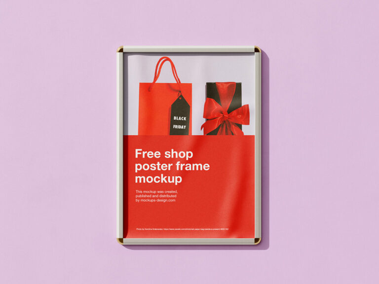 Free Shop Poster Frame Mockup | Mockuptree