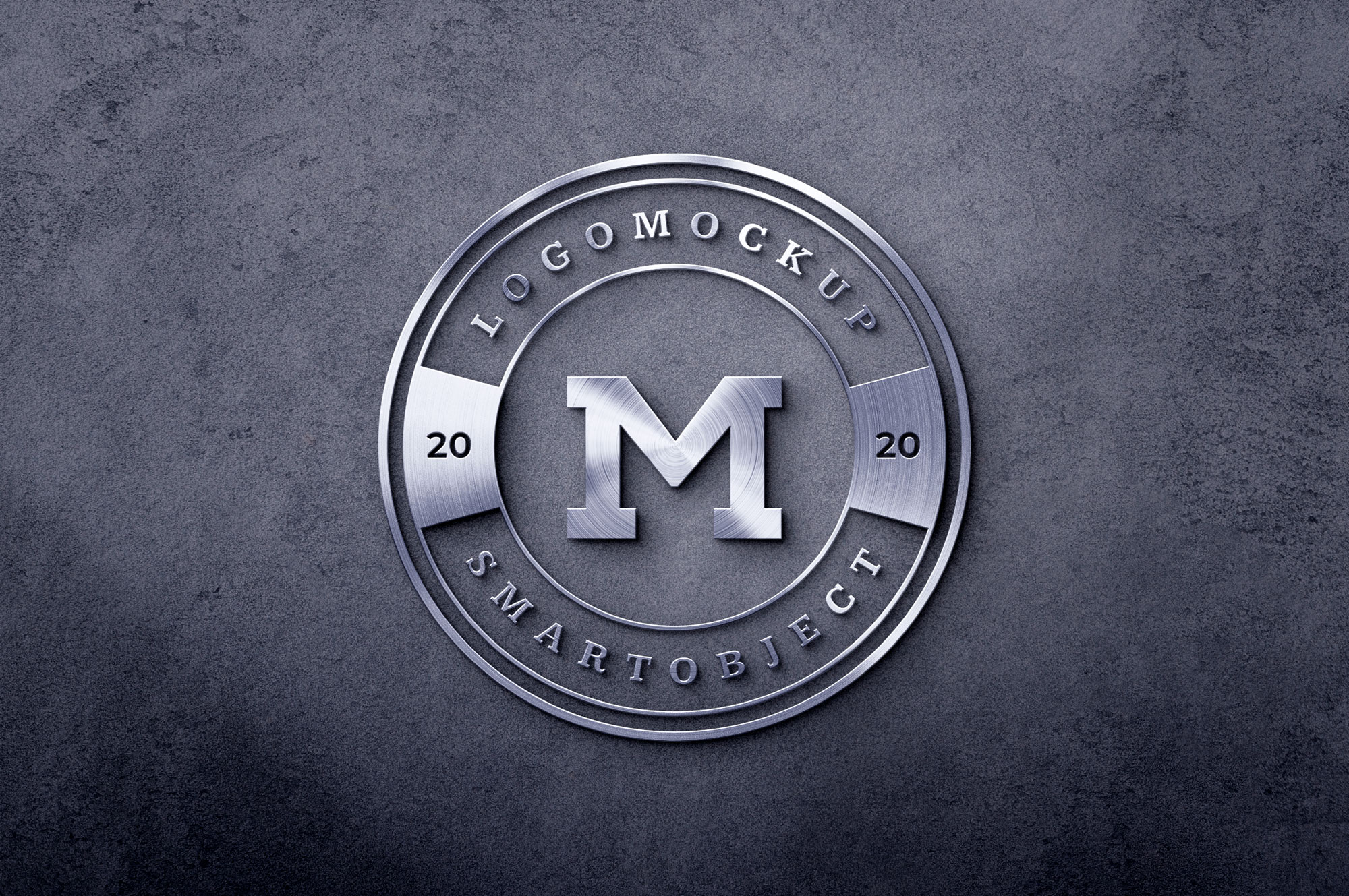 Free Silver Metal Logo Mockup Mockuptree