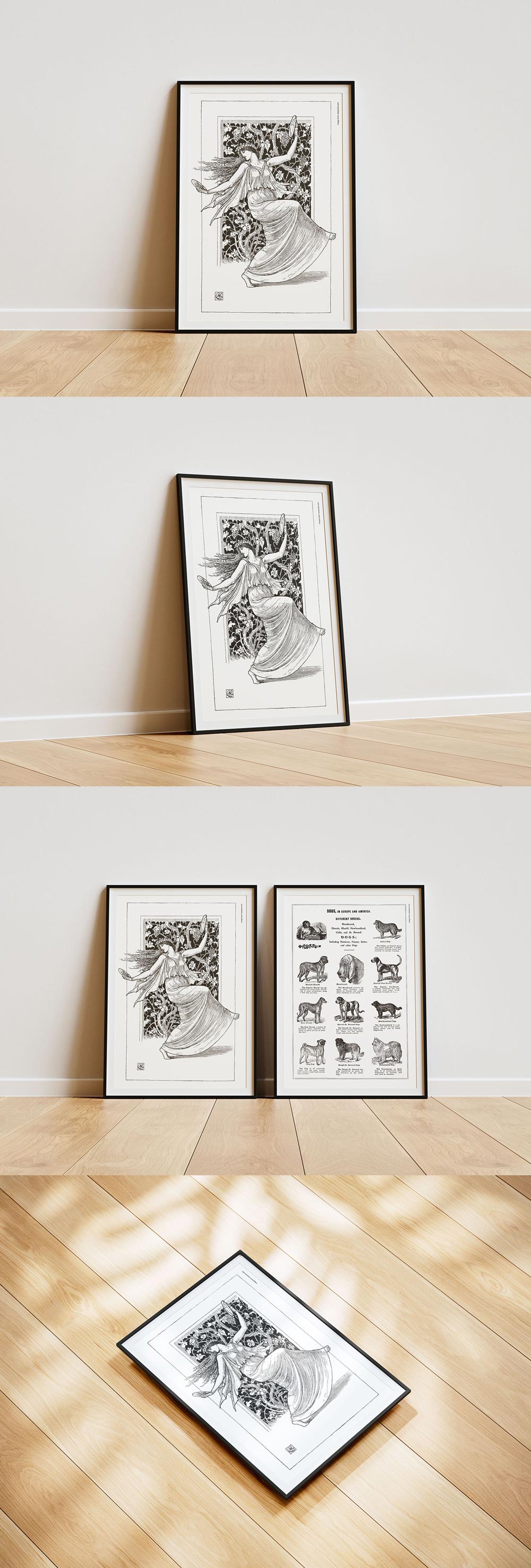 Free Floor Frame Poster Mockup
