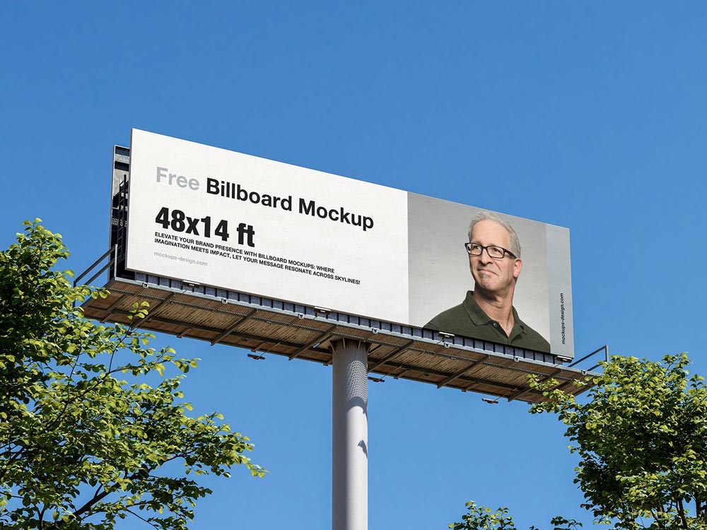 Free Wide Billboard Mockup | Mockuptree