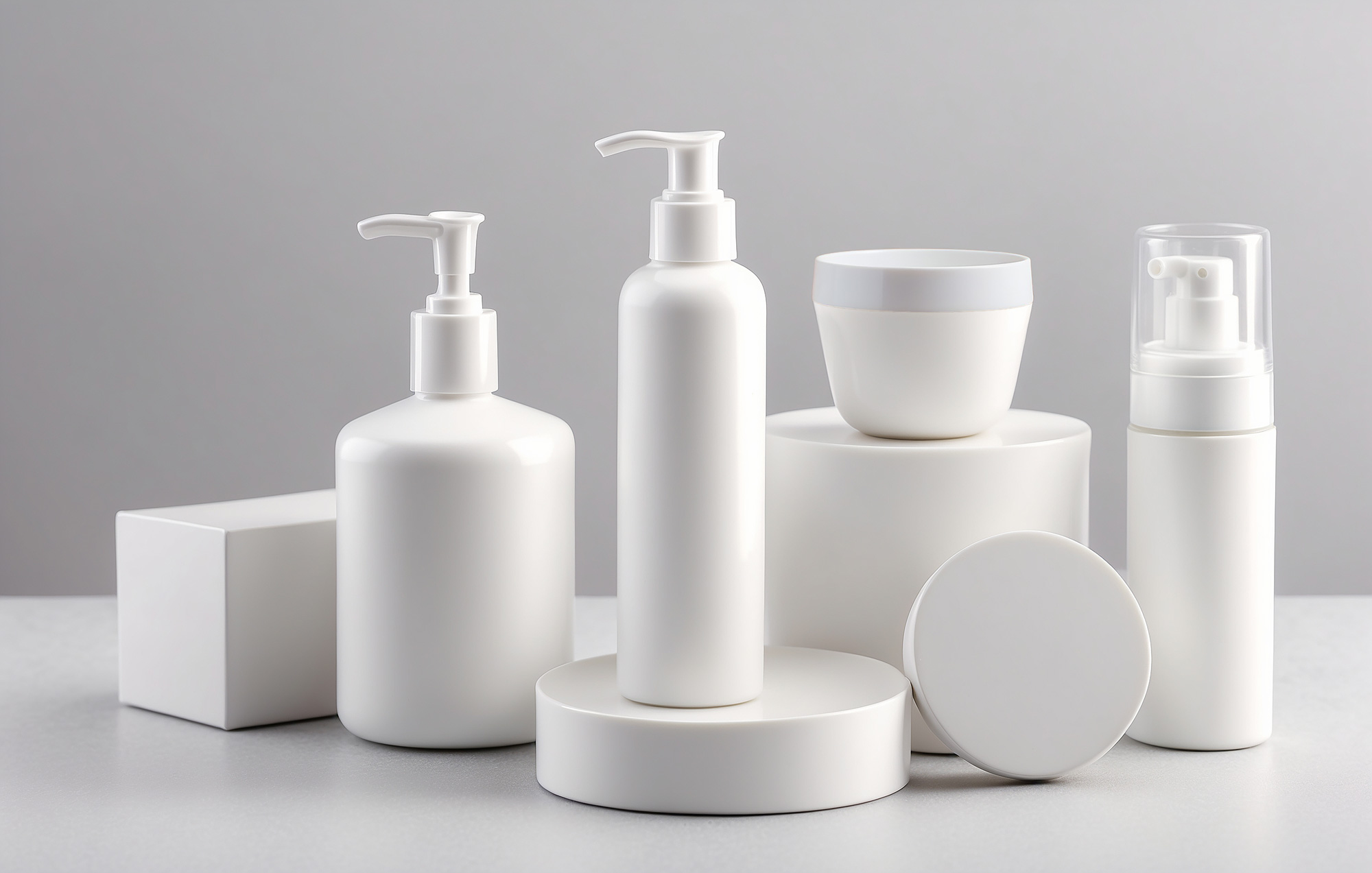 Free Bottles Cosmetic Mockup