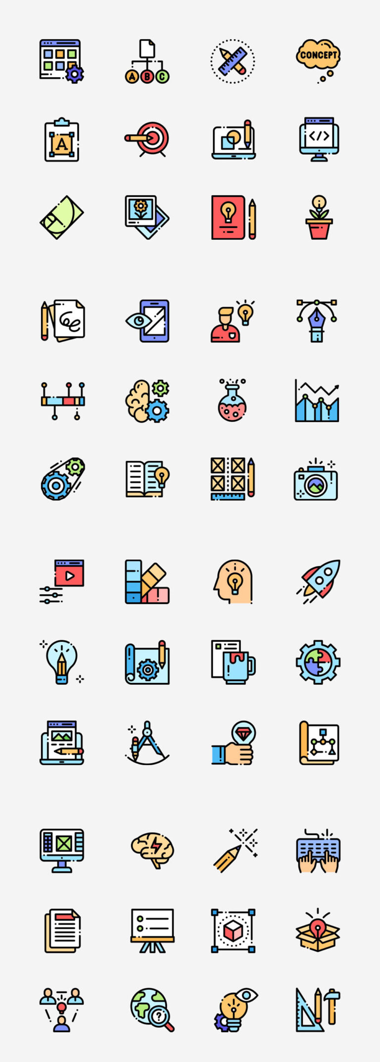 Free Creative Process Vector Icons | Mockuptree