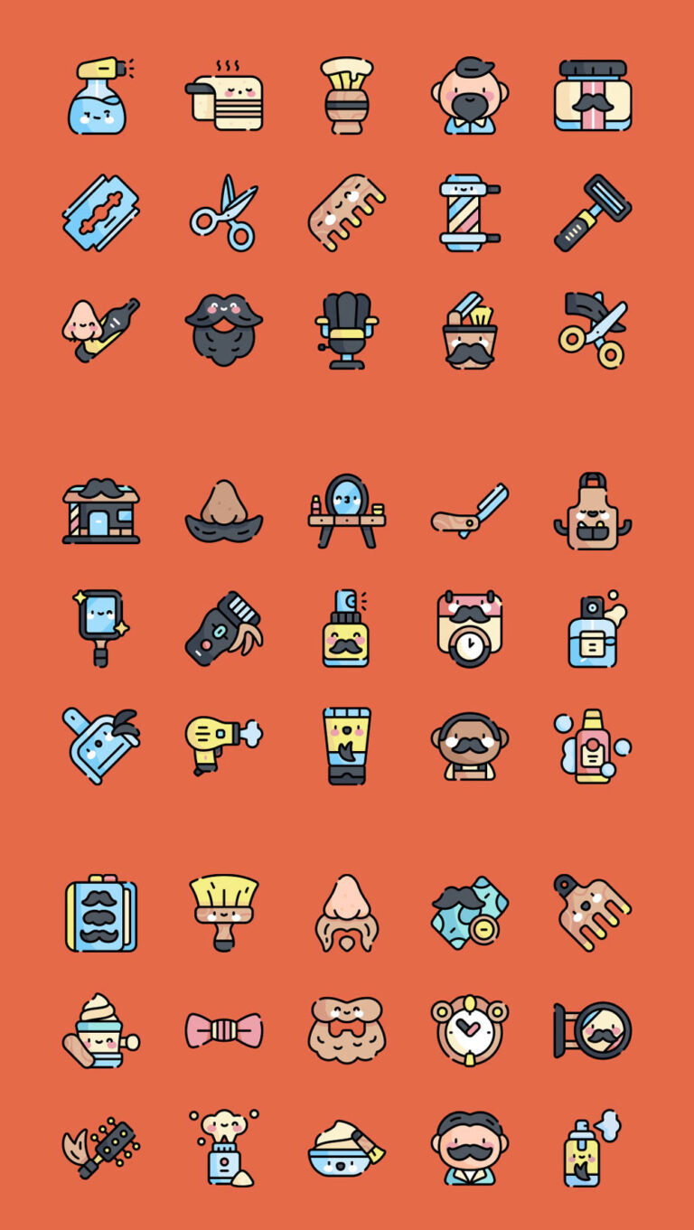Free Barber Shop Vector Icons | Mockuptree