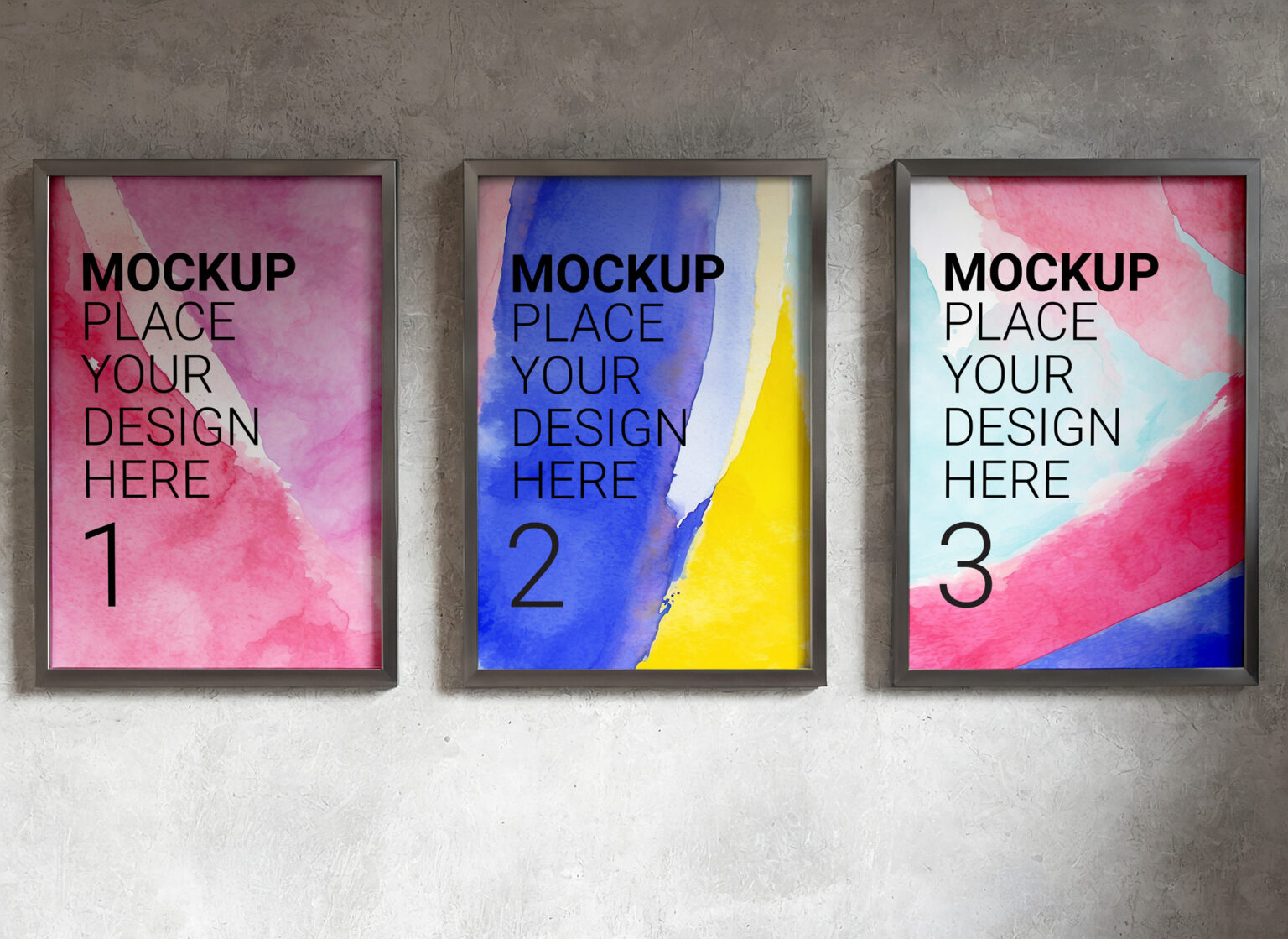 Free Wall Frame Poster Mockup PSD | Mockuptree