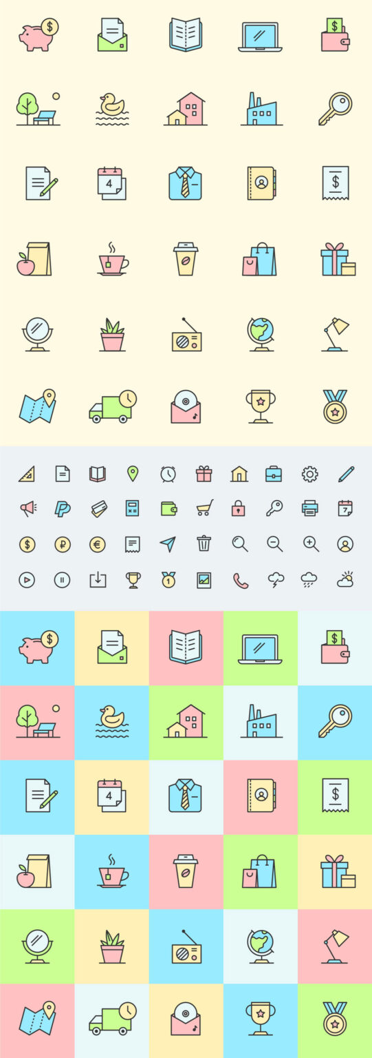 Free 70 Multipurpose Vector Icons | Mockuptree