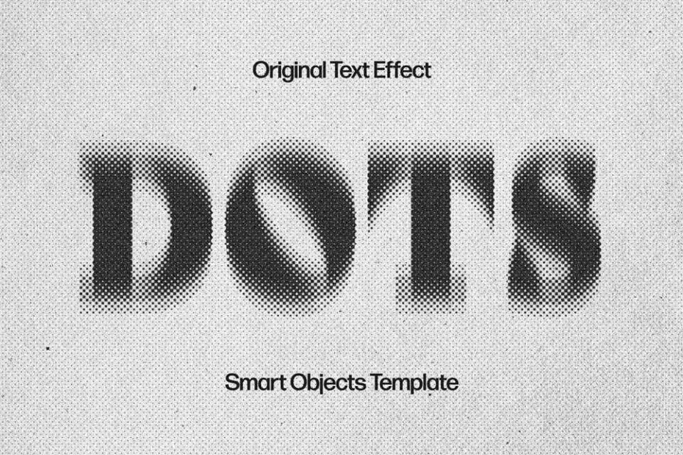 Free Blurred Dots Text Effect | Mockuptree