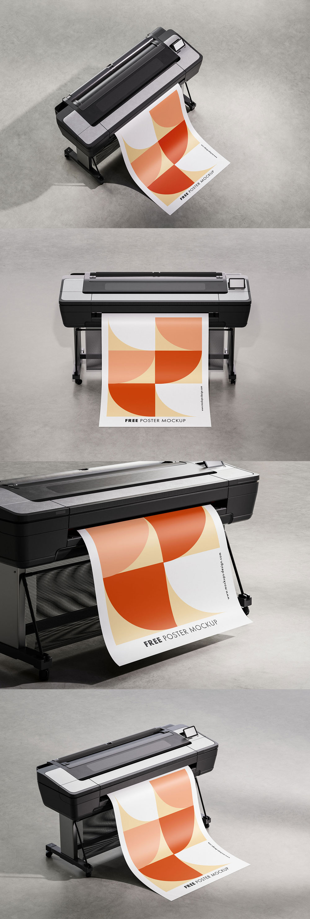Free Printing Poster Mockup
