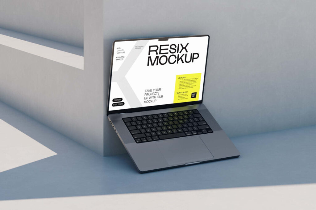 Free Wall MacBook Pro Mockup | Mockuptree