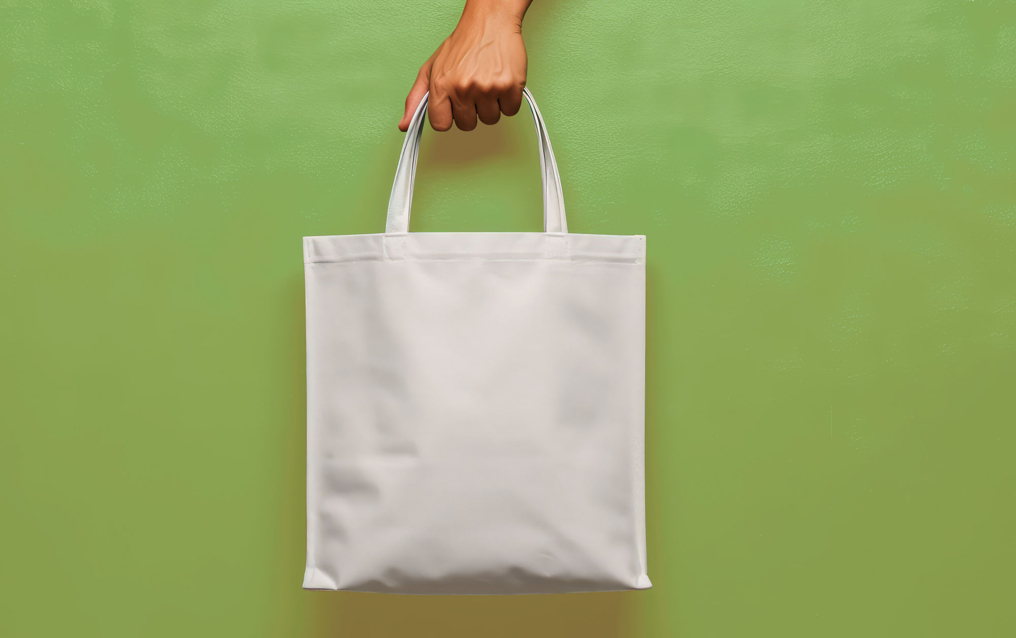 Free Hand Holding Tote Bag Mockup PSD Template   Mockup Den