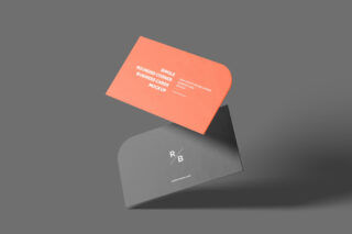 Free Rounded Corner Business Card Mockup | Mockuptree