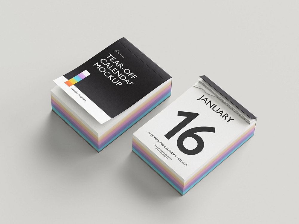 Free Tear-off Wall Calendar Mockup