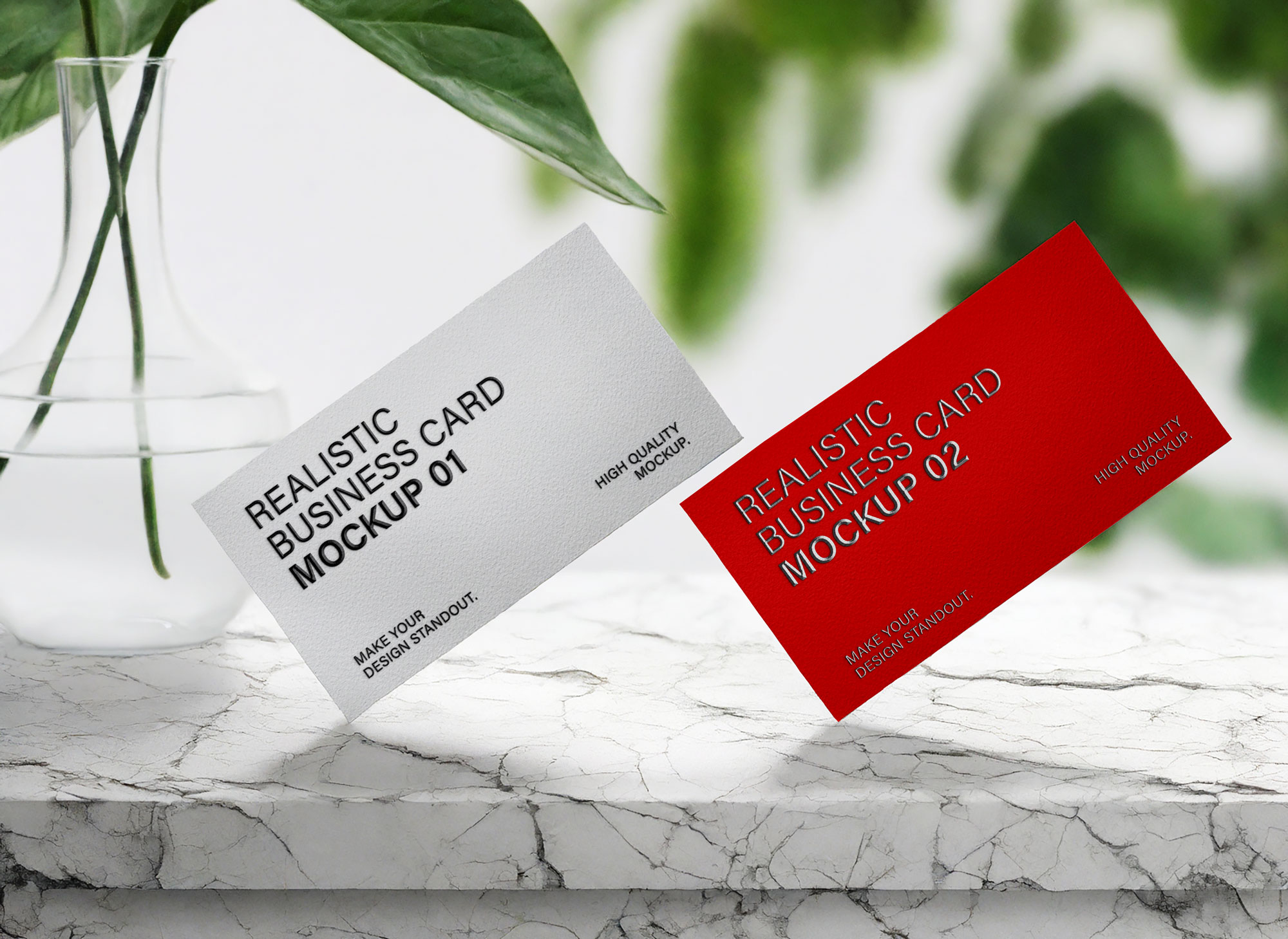 Free Minimal Business Card Mockup