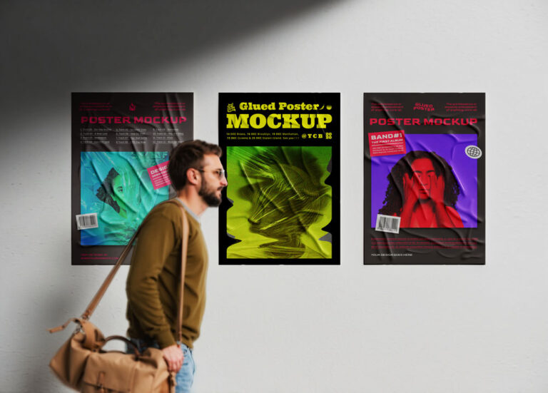 Free Wall Poster Mockup PSD | Mockuptree