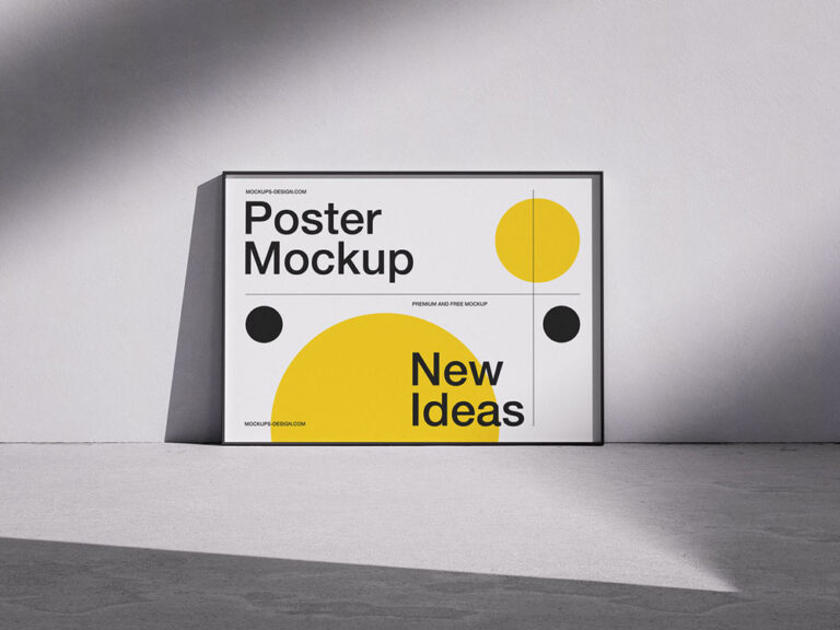 Free Elegant Floor Poster Mockup | Mockuptree