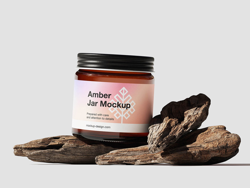 Free Amber Jar Mockup