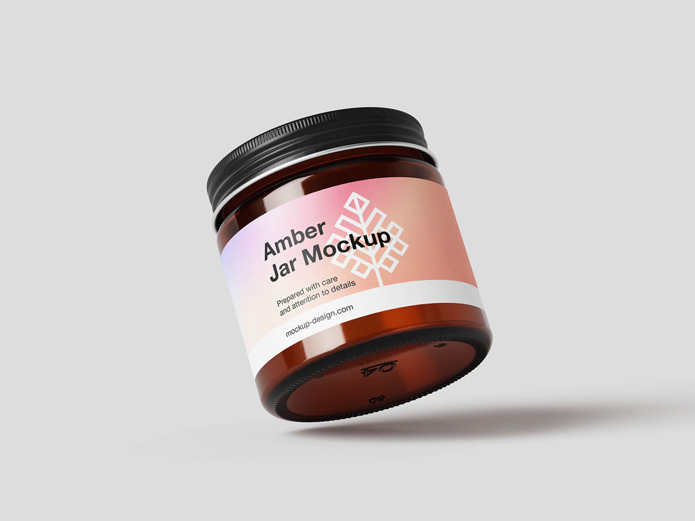 Free Amber Jar Mockup