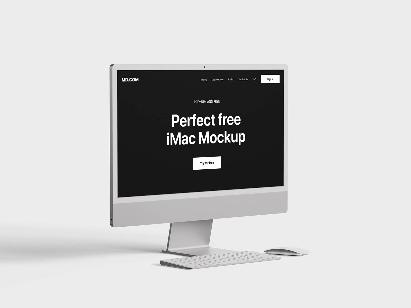 Free Minimal iMac Mockup
