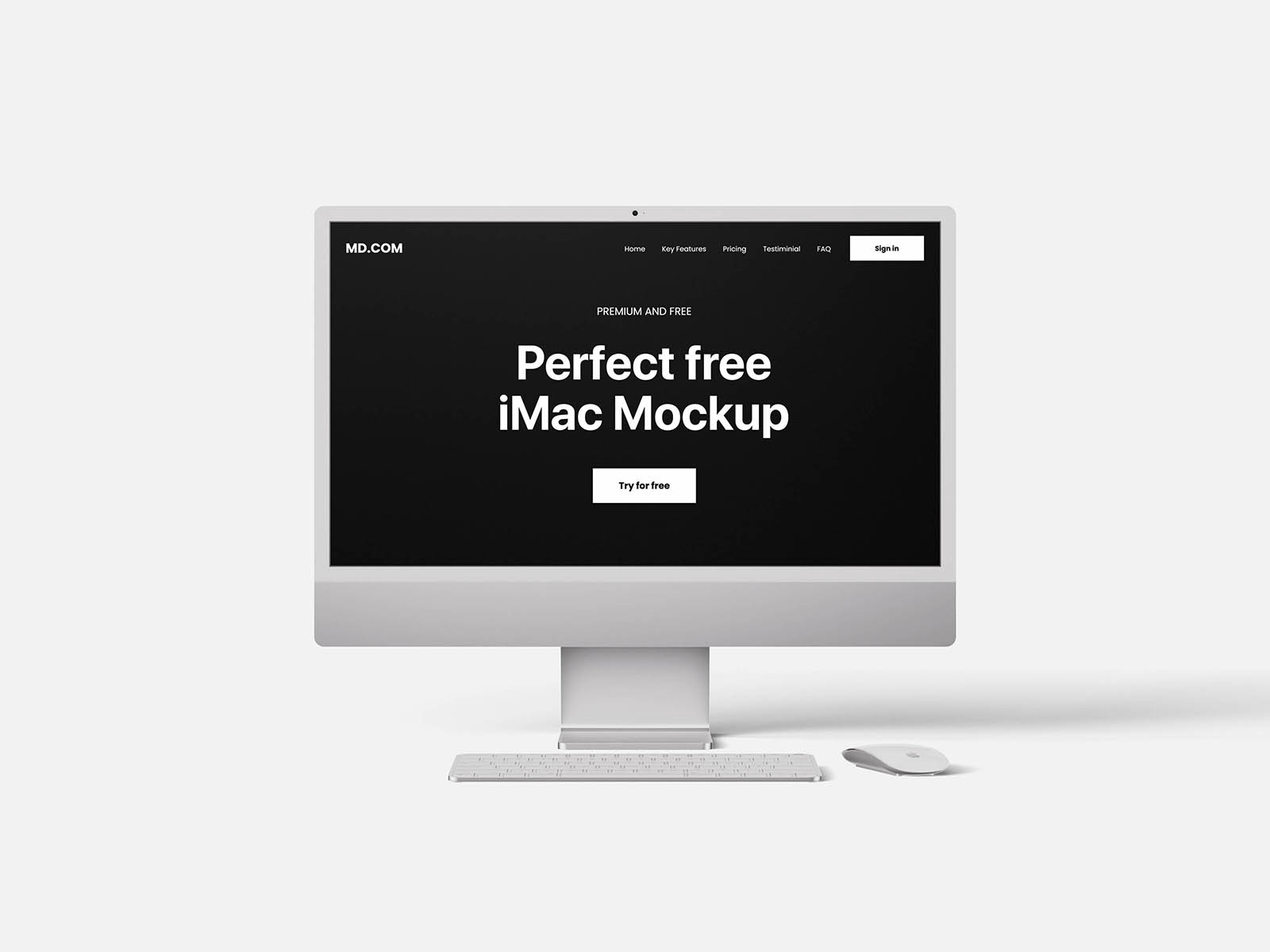 Free Minimal iMac Mockup