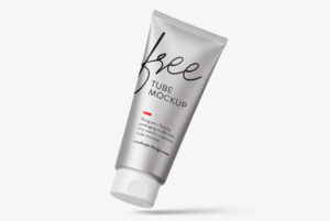 Free Metallic Tube Cosmetic Mockup | Mockuptree