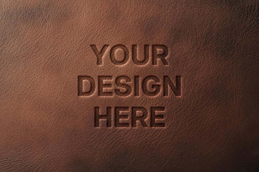 Free Leather Pressed Logo Mockup