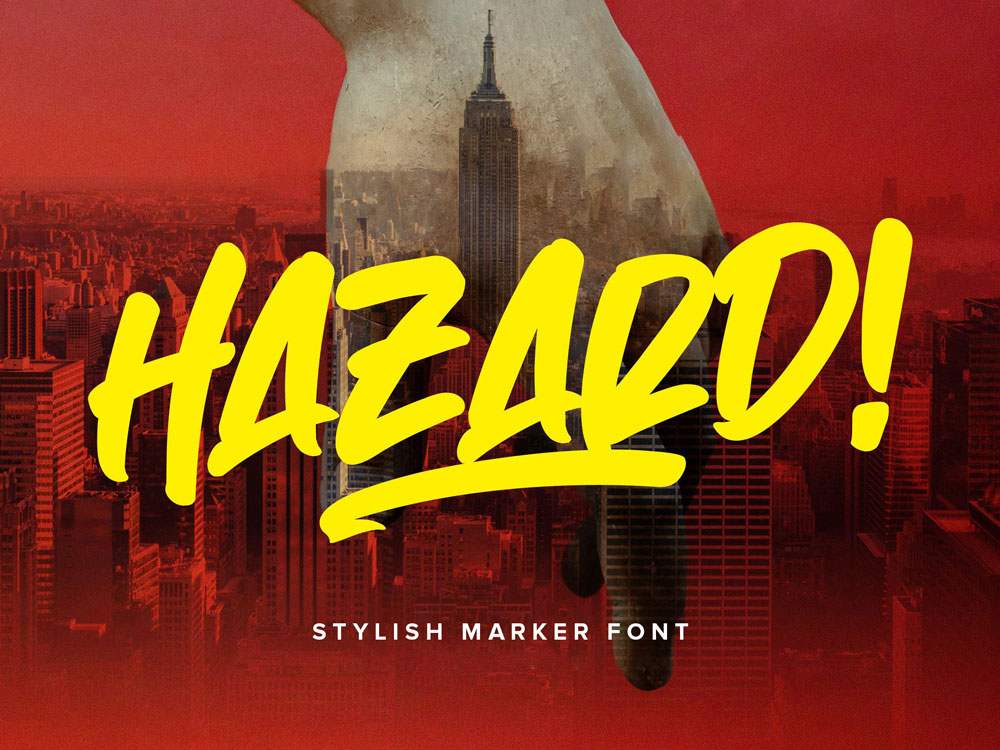 Free Hazard Marker Font