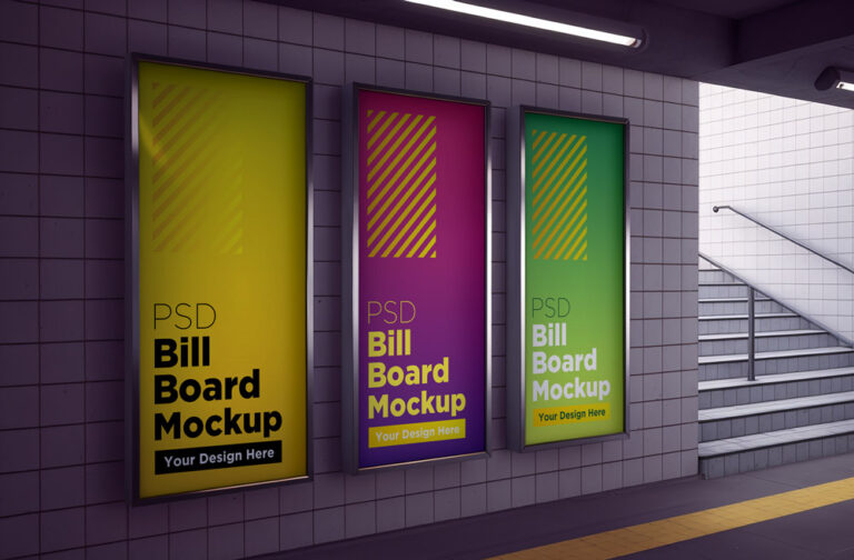 Free Subway Billboard Mockup PSD | Mockuptree