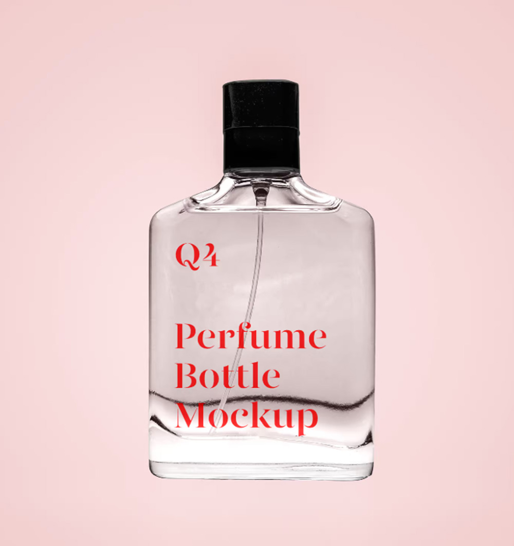 Free Transparent Perfume Mockup